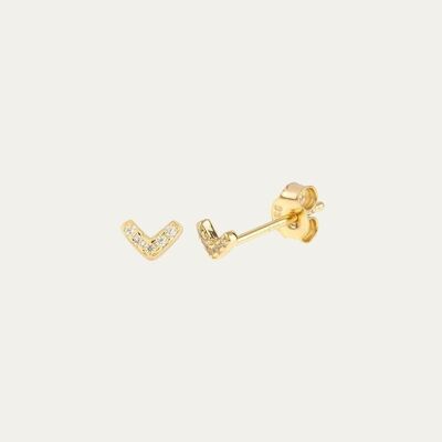 SOPHIE GOLD EARRINGS - Pair - Mint Flower -