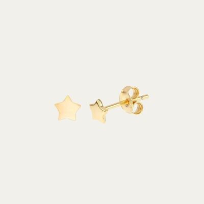 BOUCLES D'OREILLES STAR GOLD - Paire - Fleur Menthe -