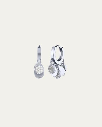 BOUCLES D'OREILLES EN ARGENT ELSA - Paire - Fleur de Menthe -