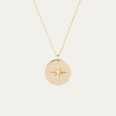Claire gold necklace - Mint Flower -