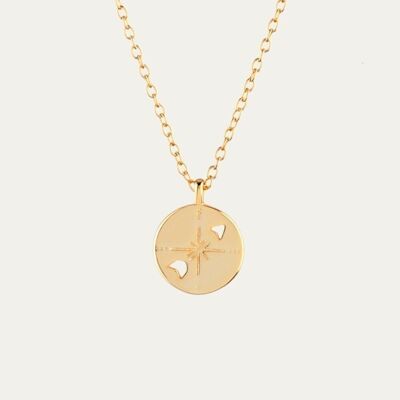 Eve gold necklace - Mint Flower -