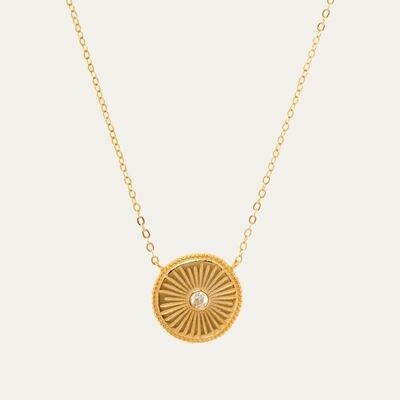 Malena gold necklace - Mint Flower -