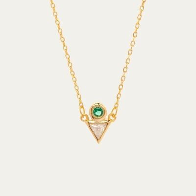 Sally gold necklace - Mint Flower -