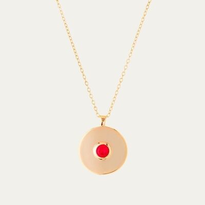Tana red gold necklace - Mint Flower -