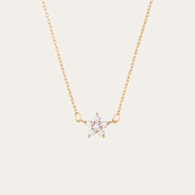 Gia gold necklace - Mint Flower -