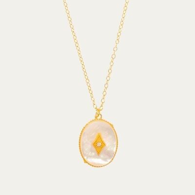 Nacre gold chiara necklace - Mint Flower -