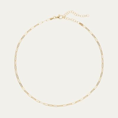 Rose gold necklace - Mint Flower -