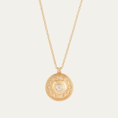 Sara gold necklace - Mint Flower -