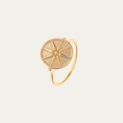 Paola Gold Ring - 10 Gold - Mint Flower -