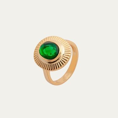 Alba Green Gold Ring - 10 - Mint Flower -