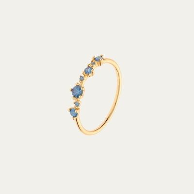 Laura Gold Ring - 16 - Mint Flower -