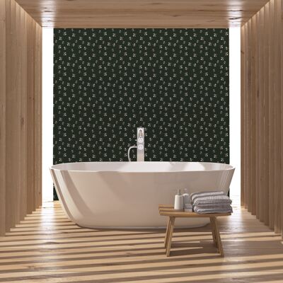 Special wet room wallpaper: Le Roi Huppé Quadri Vert