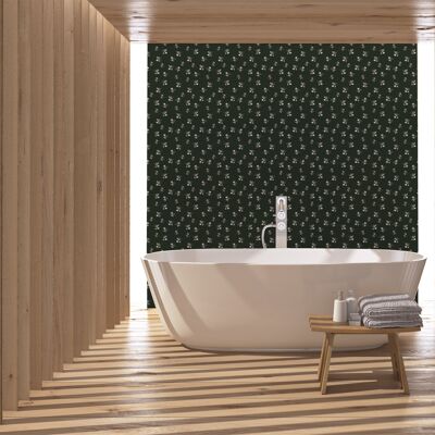 Special wet room wallpaper: Le Roi Huppé Quadri Vert