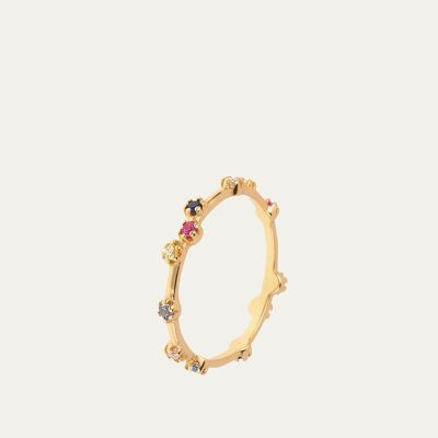 Mila Gold Ring - 18 - Mint Flower -
