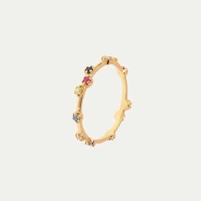 Mila Gold Ring - 16 - Mint Flower -