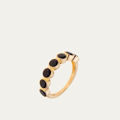 Tamara Black Gold Ring - 14 - Mint Flower -