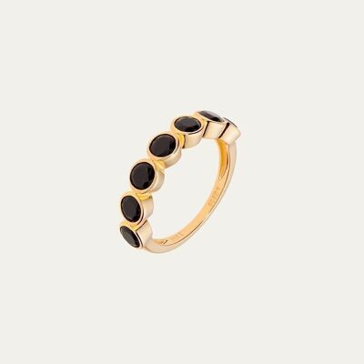 Tamara Black Gold Ring - 16 - Mint Flower -