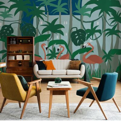 non-woven wallpaper: jungle