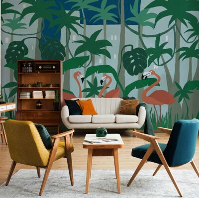 non-woven wallpaper: jungle