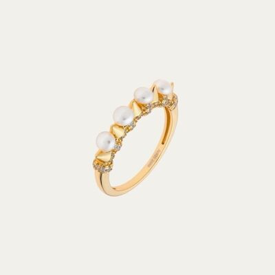 Anillo Tiffany Gold - 10 -    Flor de Menta  -