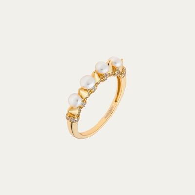 Tiffany Gold Ring - 10 - Mint Flower -