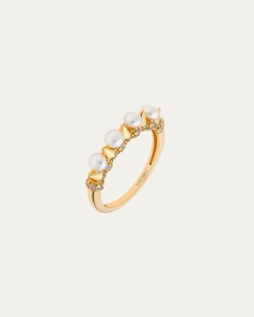 Anillo Tiffany Gold - 14 -    Flor de Menta  -