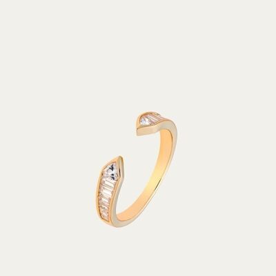 Tania Gold Ring - 16 - Mint Flower -