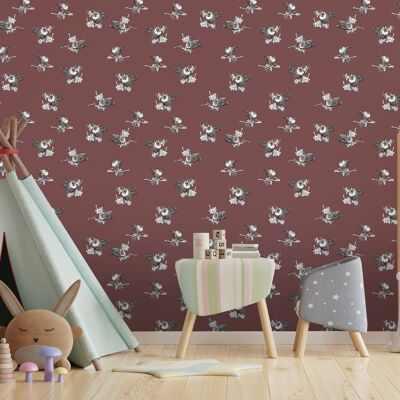 Non-woven wallpaper: The Crested King Lees of wine