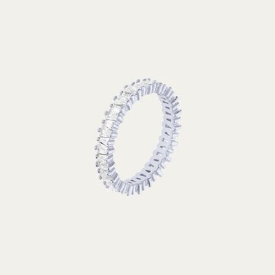 Gabriella Silver Ring - Mint Flower -