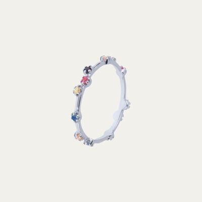 Mila Silver Ring - 16 - Mint Flower -