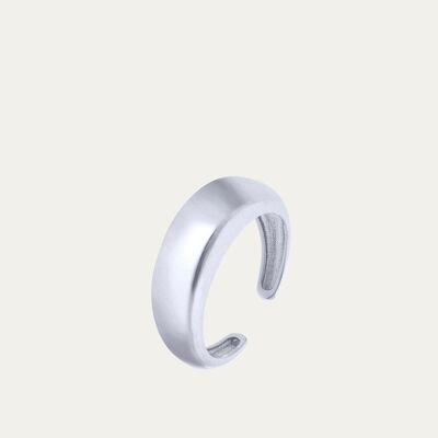 Bianca Silver Adjustable Ring - Mint Flower -