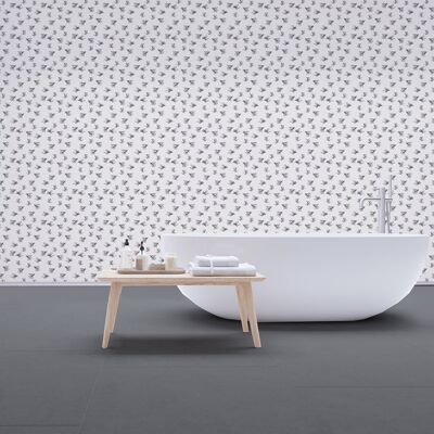 Special wet room wallpaper: The Crested King cream