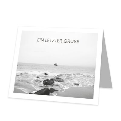 MIDI KARTE TRAUER- '"Ein letzter Gruss"