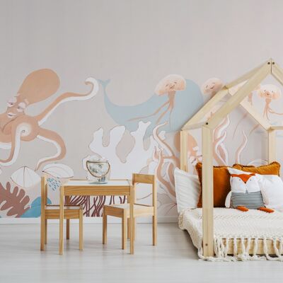 Non-woven wallpaper: my octopus