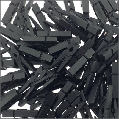 Clips – negro - 35 x 10 mm - 100 piezas