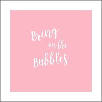 sous-verres – apportez les bulles