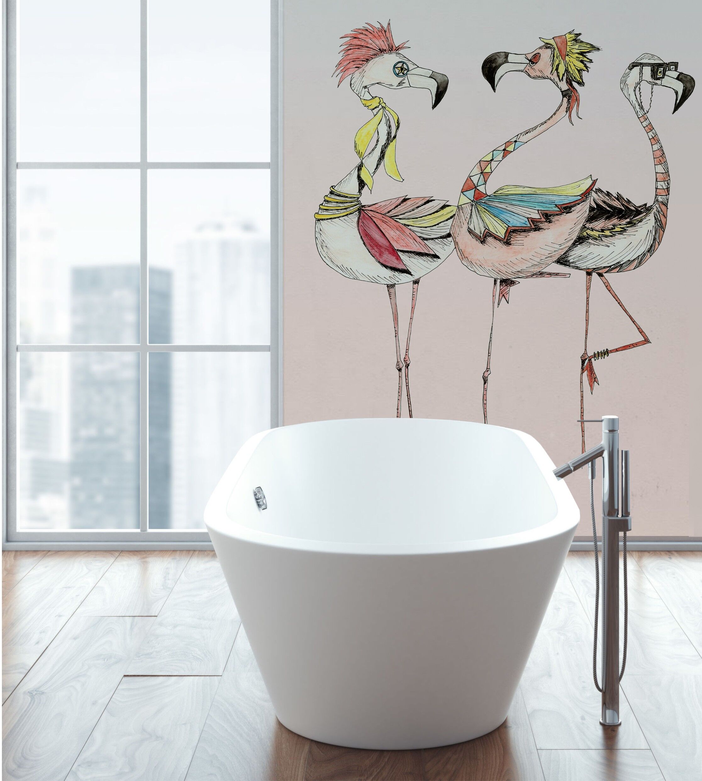 Papel pintado especial para cuartos húmedos: Flam rock