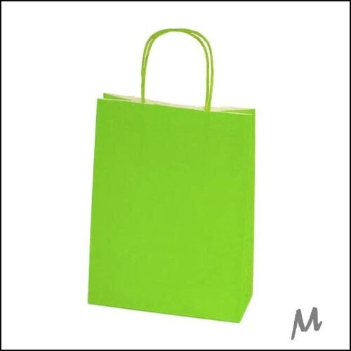 Kraft bag medium – Lime (100 pieces)