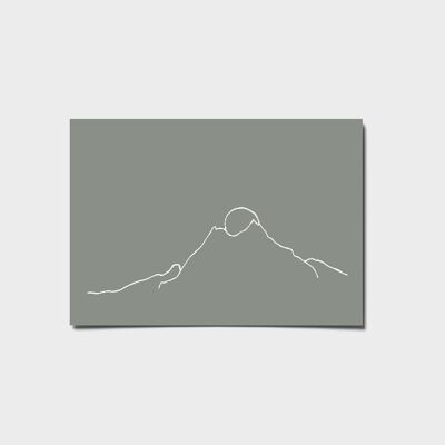 Minimal Green Landscape Poster a3