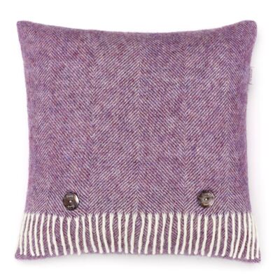 Herringbone Wool Cushion lavender