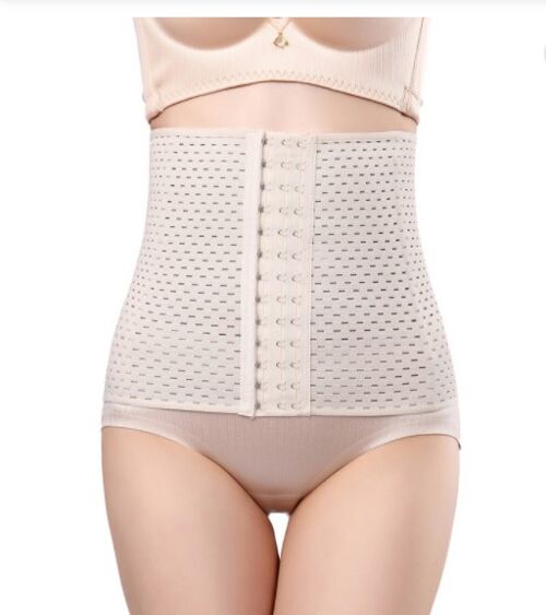 Waist Corset with Breathable Mesh - Nude