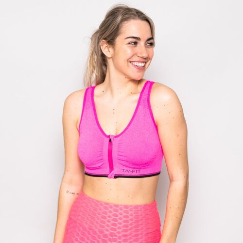 Zip me Up Sports bra - Pink