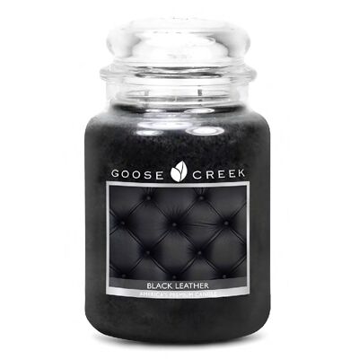 Bougie parfumée Grande Jarre Black Leather / Cuir Noir - Goose Creek