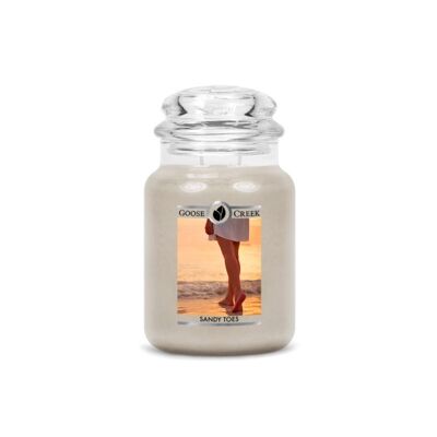 Bougie parfumée Grande jarre Sandy Toes / les pieds dans le sable goose creek