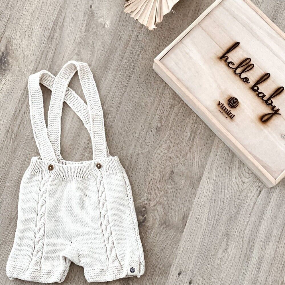 Confezione regalo coordinata neonato cotone biologico fatto a mano - salopette