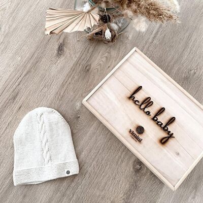 Newborn matching set gift box handmade organic cotton - hat without ears 1-2 years