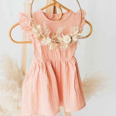 Robe bébé fille PEACH mousseline