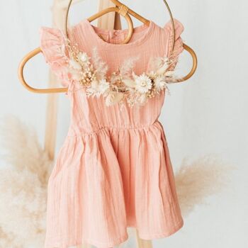 Robe bébé fille PEACH mousseline 1