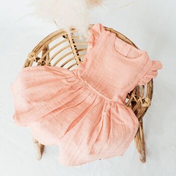 Robe bébé fille PEACH mousseline 2