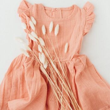 Robe bébé fille PEACH mousseline 5